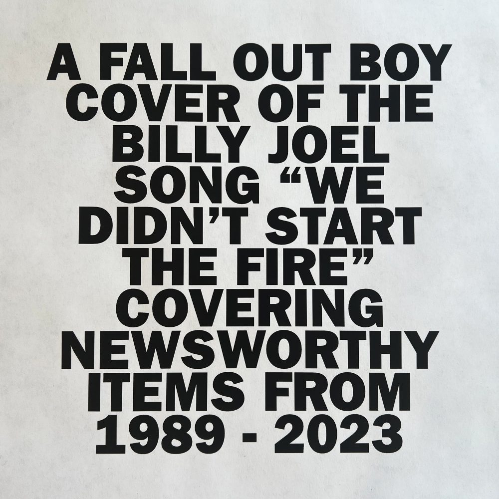 Cover of Fall Out Boy's 'We Didn’t Start The Fire'